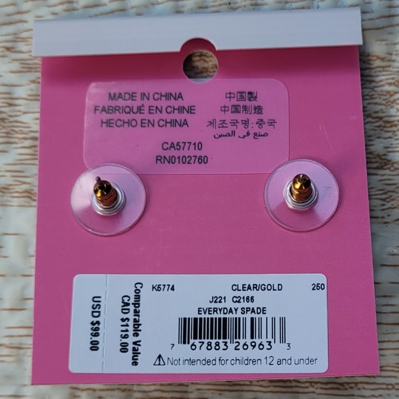 Kate Spade Heart Drop Earrings - Picture 5 of 7